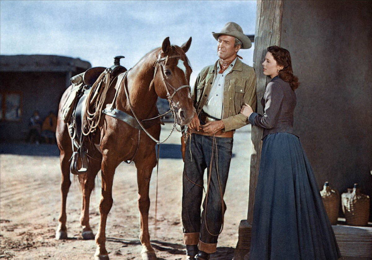 Jimmy Stewart and His Equestrian Co-Star Pie